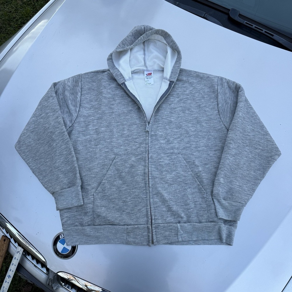 Vtg Union Made Snow King Thermal Lined Full Zip Up Hoodie Size 2XL Polyurethane